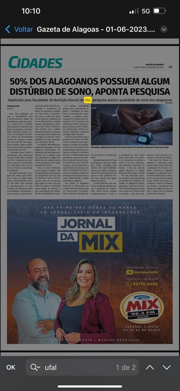 Gazeta de Alagoas - 50% dos alagoanos possuem algum distúrbio de sono, aponta pesquisa