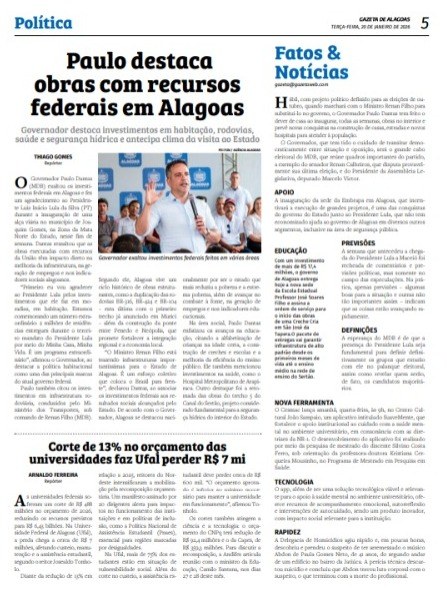 Gazeta de Alagoas - Corte de 13% no orçamento das universidades faz Ufal perder R$ 7 mi